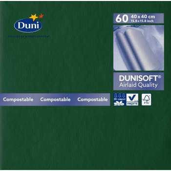 Servítky Duni Soft, Dark Green - 40x40 cm (60 ks)
