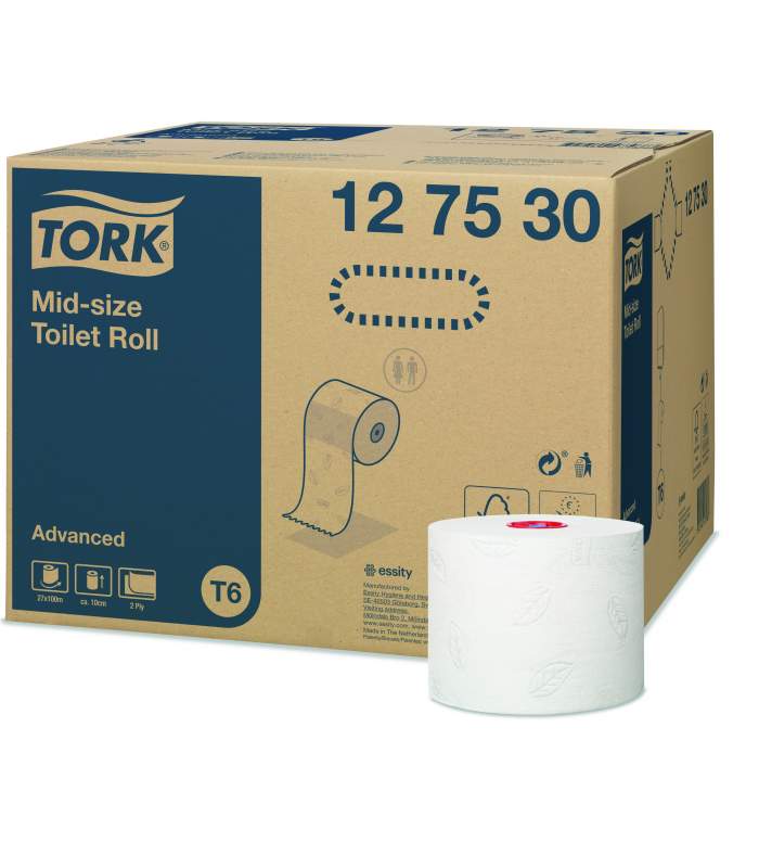 Advanced toaletný papier - kompaktný kotúč biely (T6)