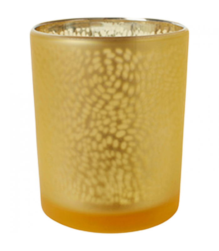 Svietnik - Arctic matný zlatý sklenený 70 x 60 mm