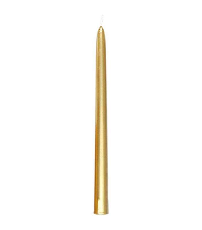 Sviečka kónická - Zlatá 26 cm ( 10 ks/balenie )