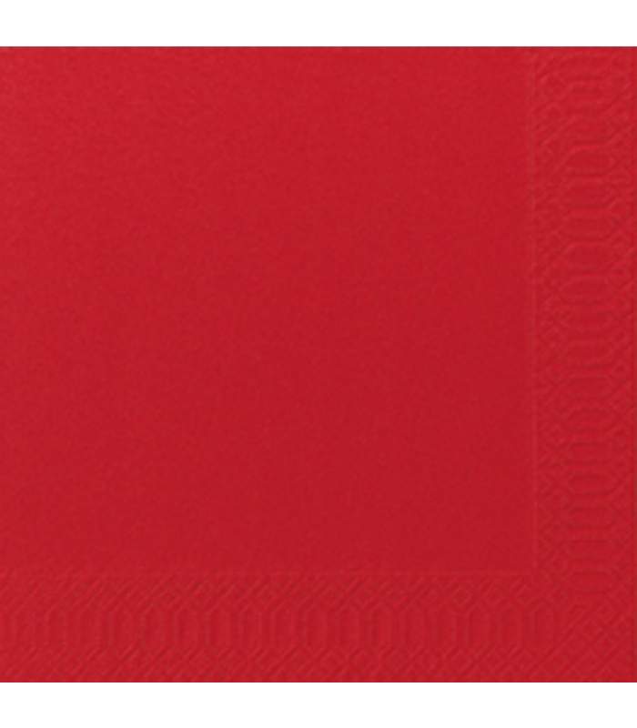 Servítky 33x33cm 2vrstvové - červené (125ks)