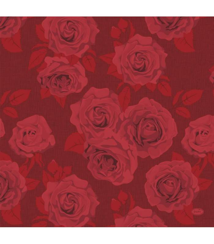 Luxusné obrúsky Duni Soft - Rich roses 40x40cm 12ks/balíček