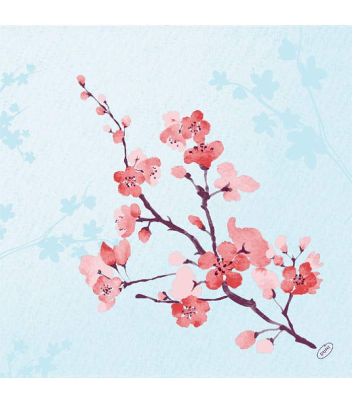 Duni Duni-soft - Cherry breeze blue 40x40cm 60ks/balíček