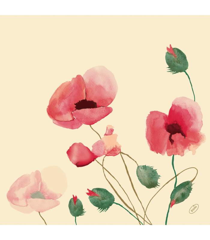 Duni Duni-soft - Poppy charm 40x40cm 60ks/balíček