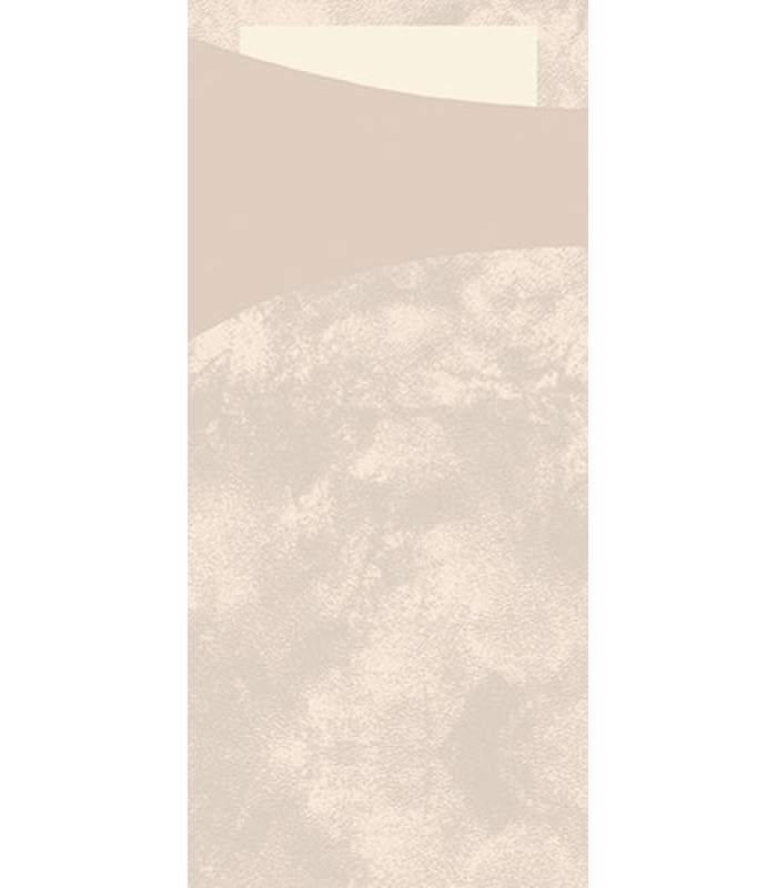 Duni Sacchetto 8,5 x 19 cm - natur s vanilkovou servítkou