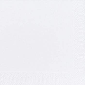 Servítky papierové 33x33 cm 2.vrstvové biele (125ks)