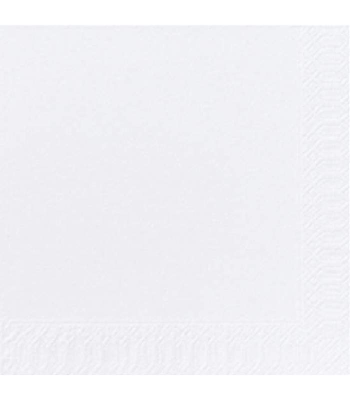 Servítky papierové 33x33 cm 2.vrstvové biele (125ks)