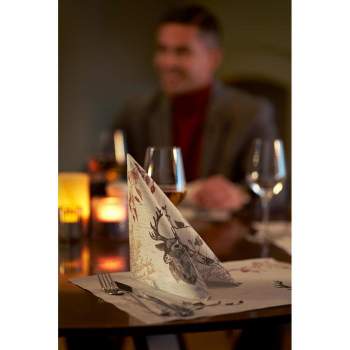 Duni Duni-soft - WOOD & DEER 40x40cm 60ks/balíček