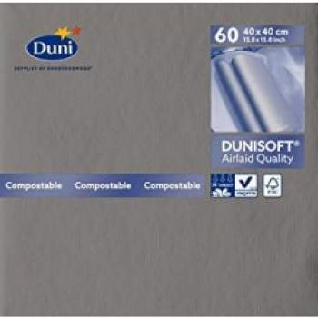 Servítky Duni Soft, Dark Grey - 40x40 cm (60 ks)